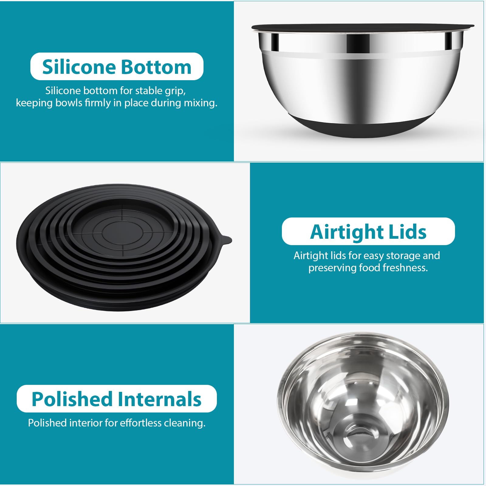 Envtek bowls with non-slip silicone bottoms prevent slipping