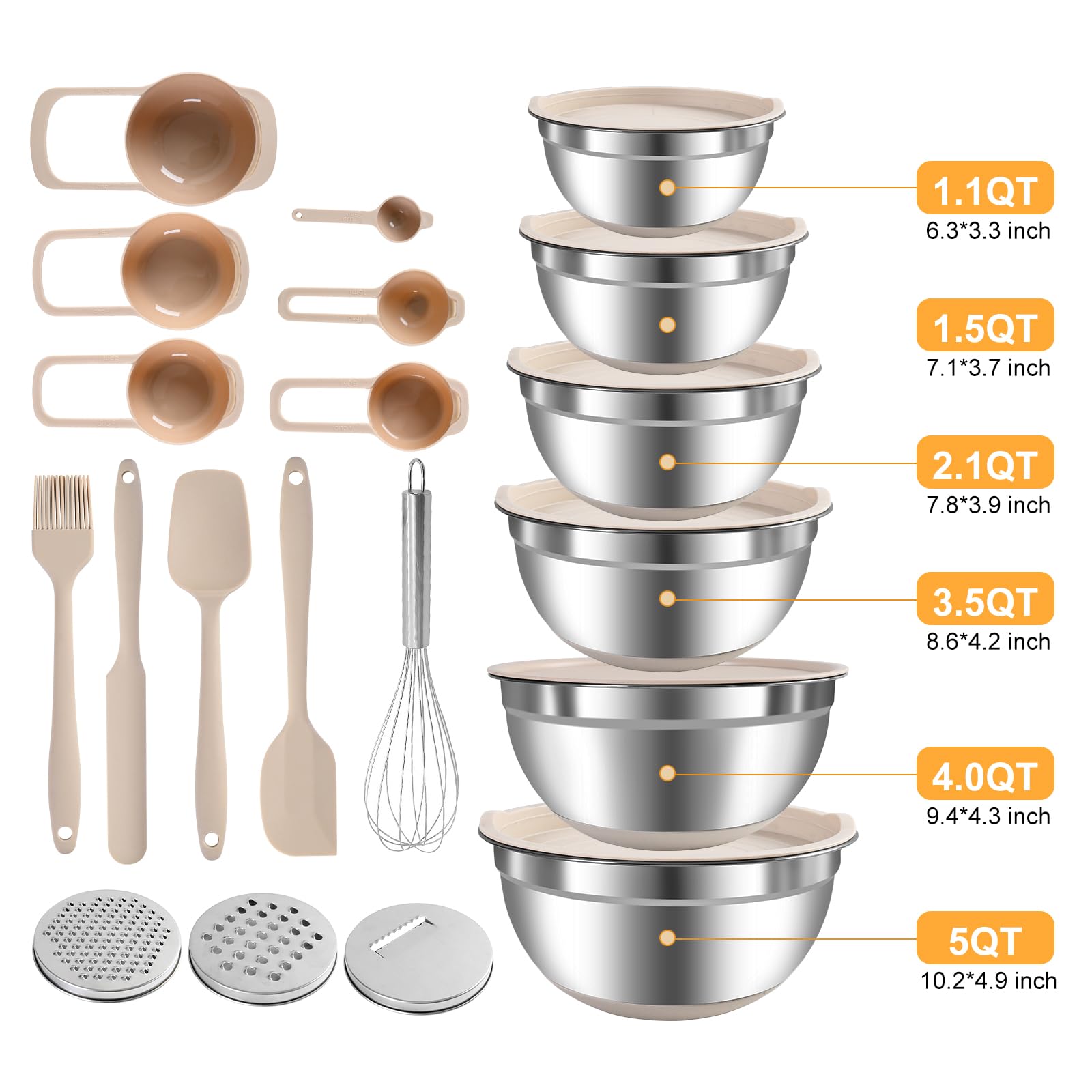 ENVTEK stainless steel bowls showing mirror interior and durable exterior.