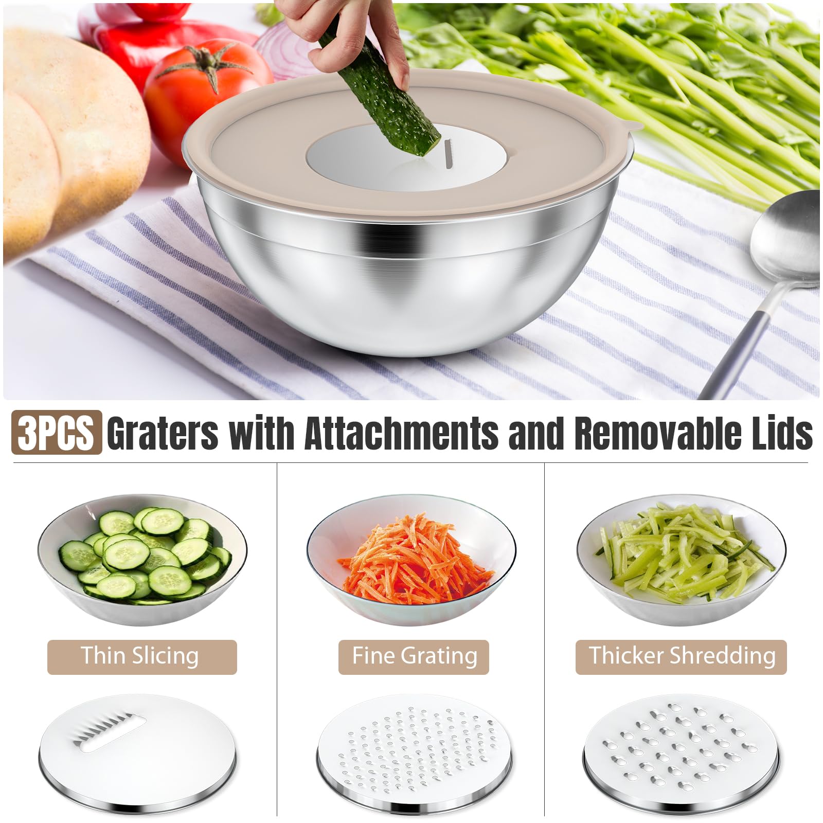 Durable stainless steel construction resists dents for long-lasting use.