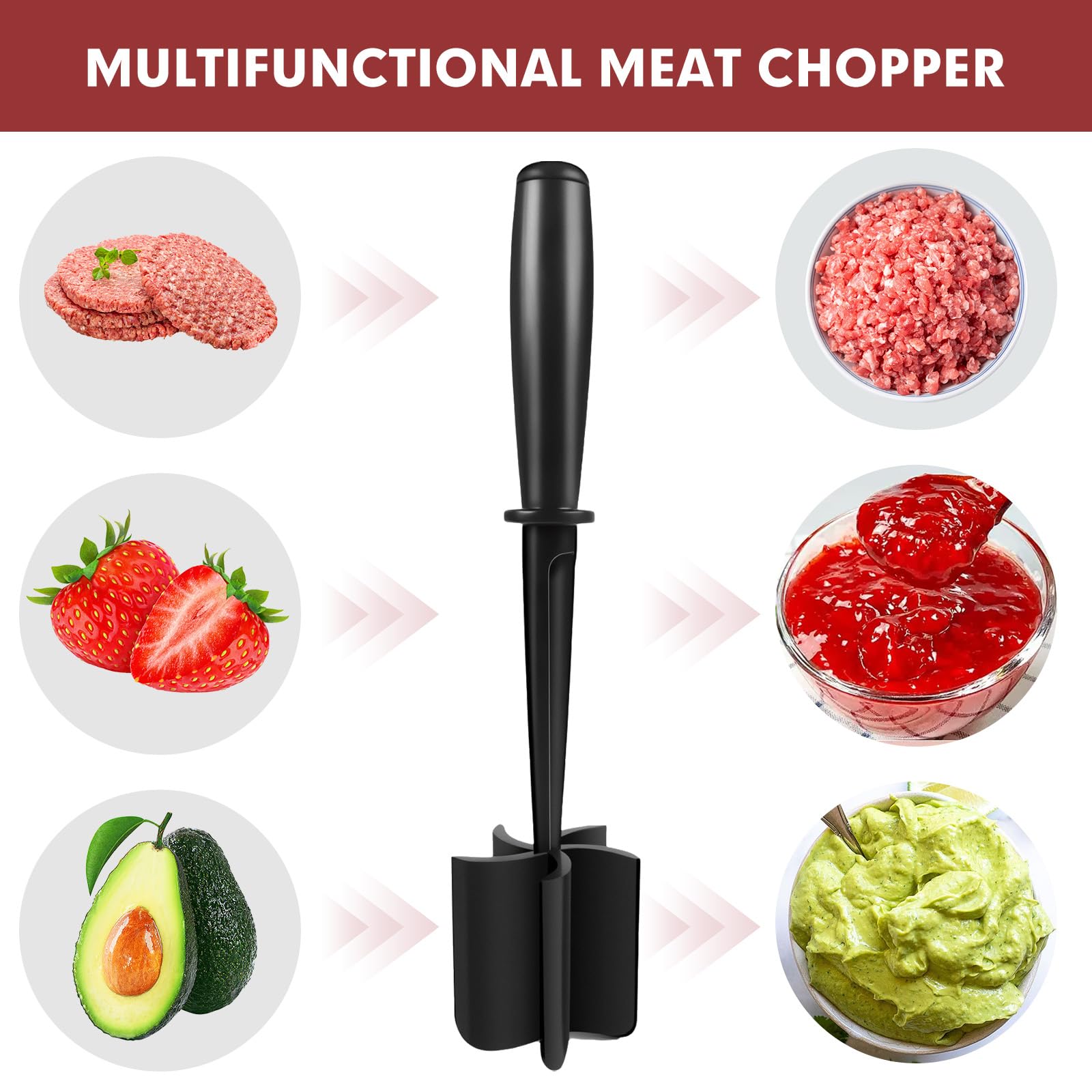EoaMen dual color choppers for versatile mixing of meats and vegetables.