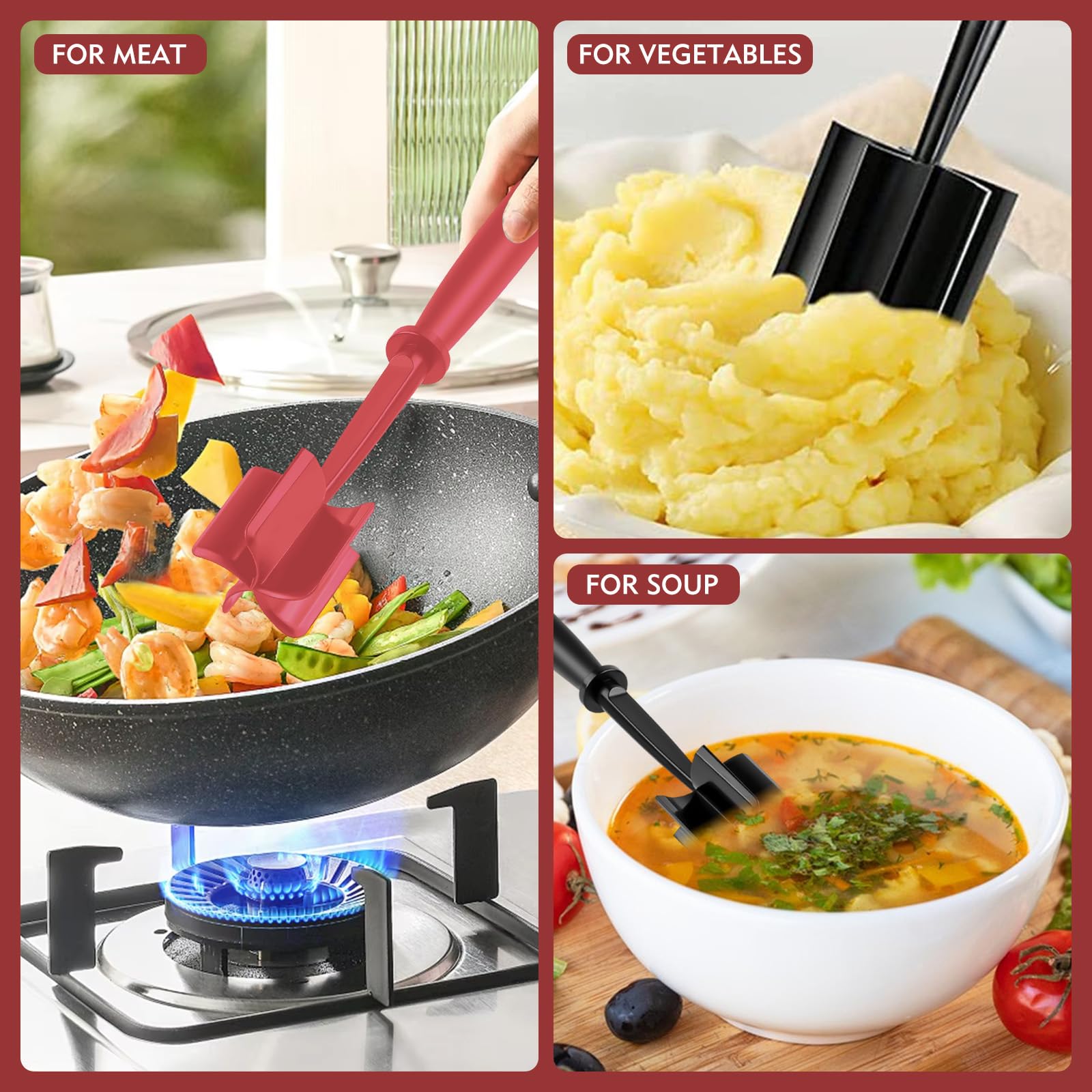 EoaMen heat resistant silicone material withstands high temperatures in the kitchen.