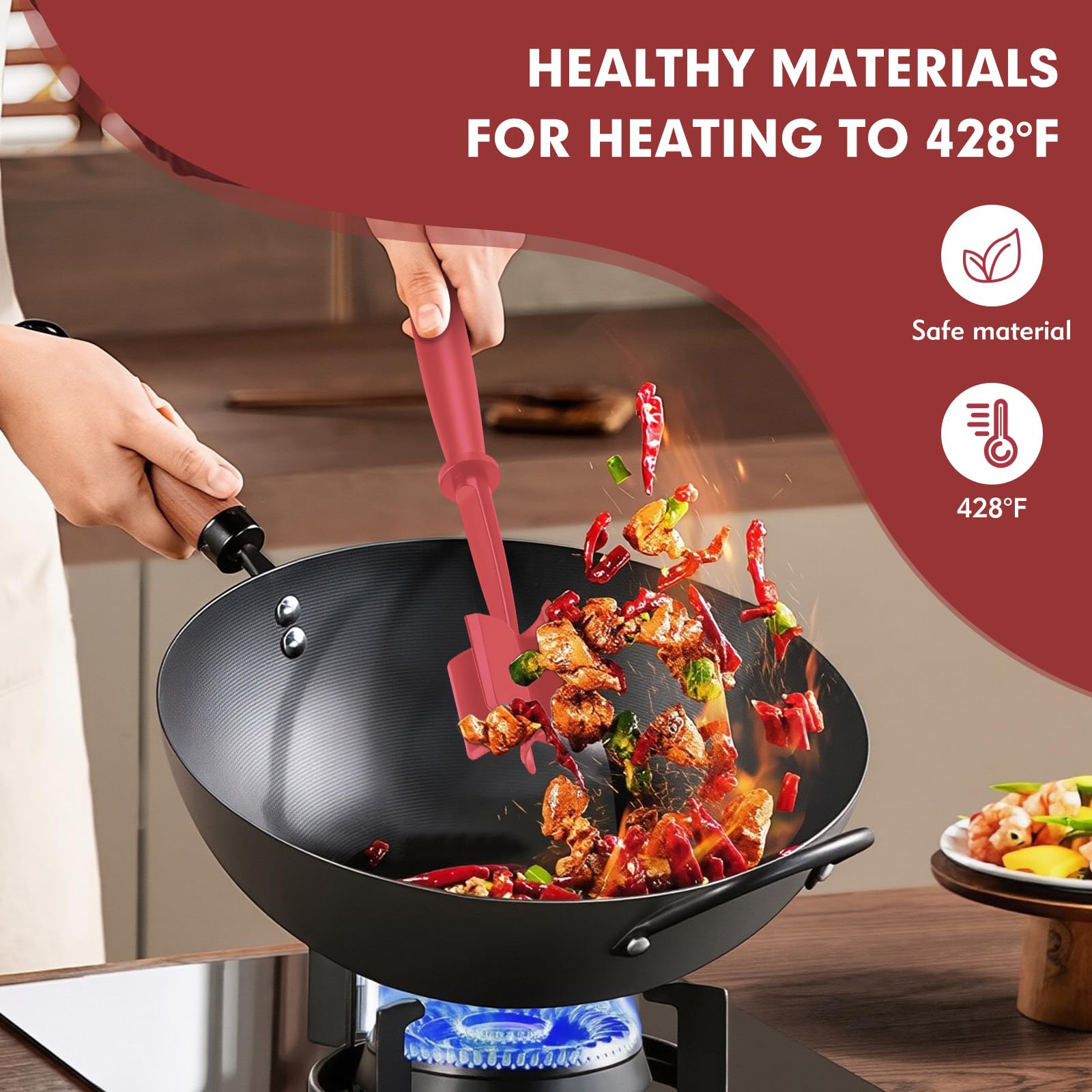 EoaMen non-stick silicone surface cleans quickly after food prep.