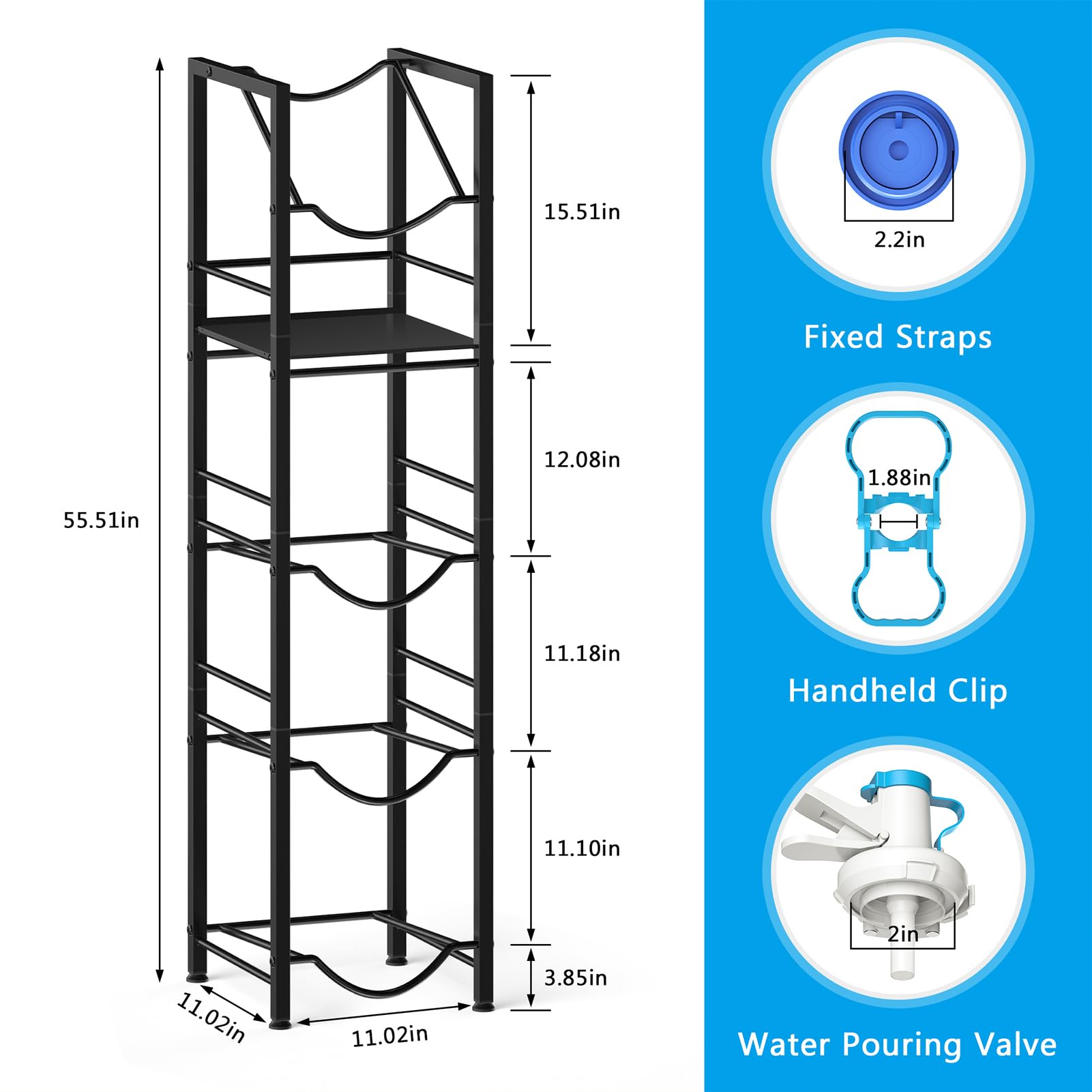 Top shelf used as a coffee station with cups and accessories