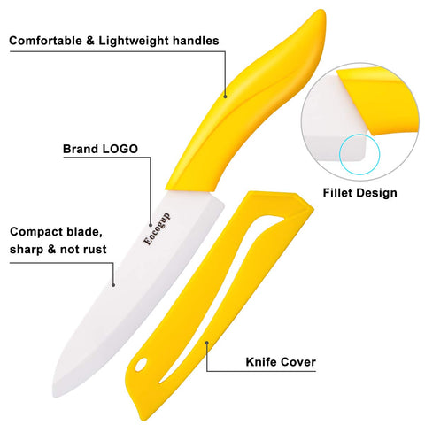 Eocogup 3 inch paring knife for precise peeling and trimming tasks