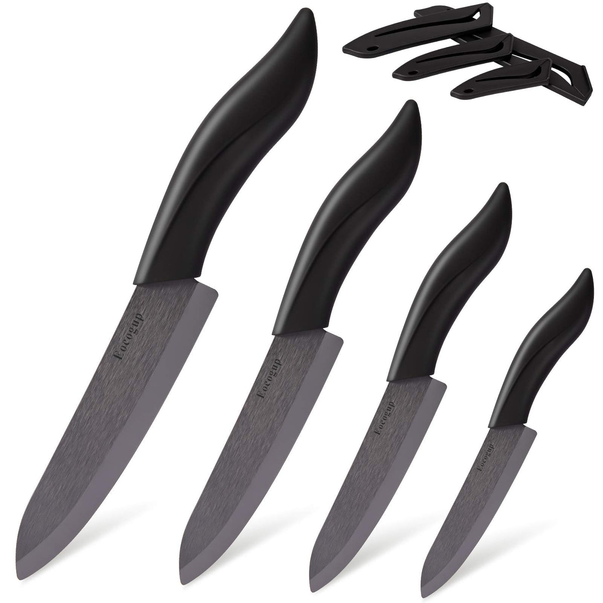 Eocogup ceramic 6in chef knife, ultra-light and sharp for effortless chopping.