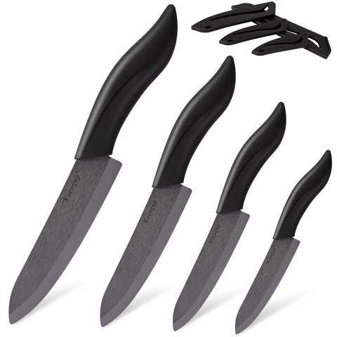 Eocogup ceramic 6in chef knife, ultra-light and sharp for effortless chopping.