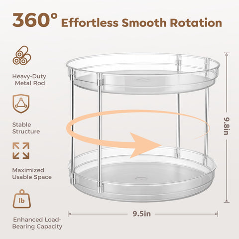 EODELLY rotating kitchen rack on countertop keeps oils within reach.