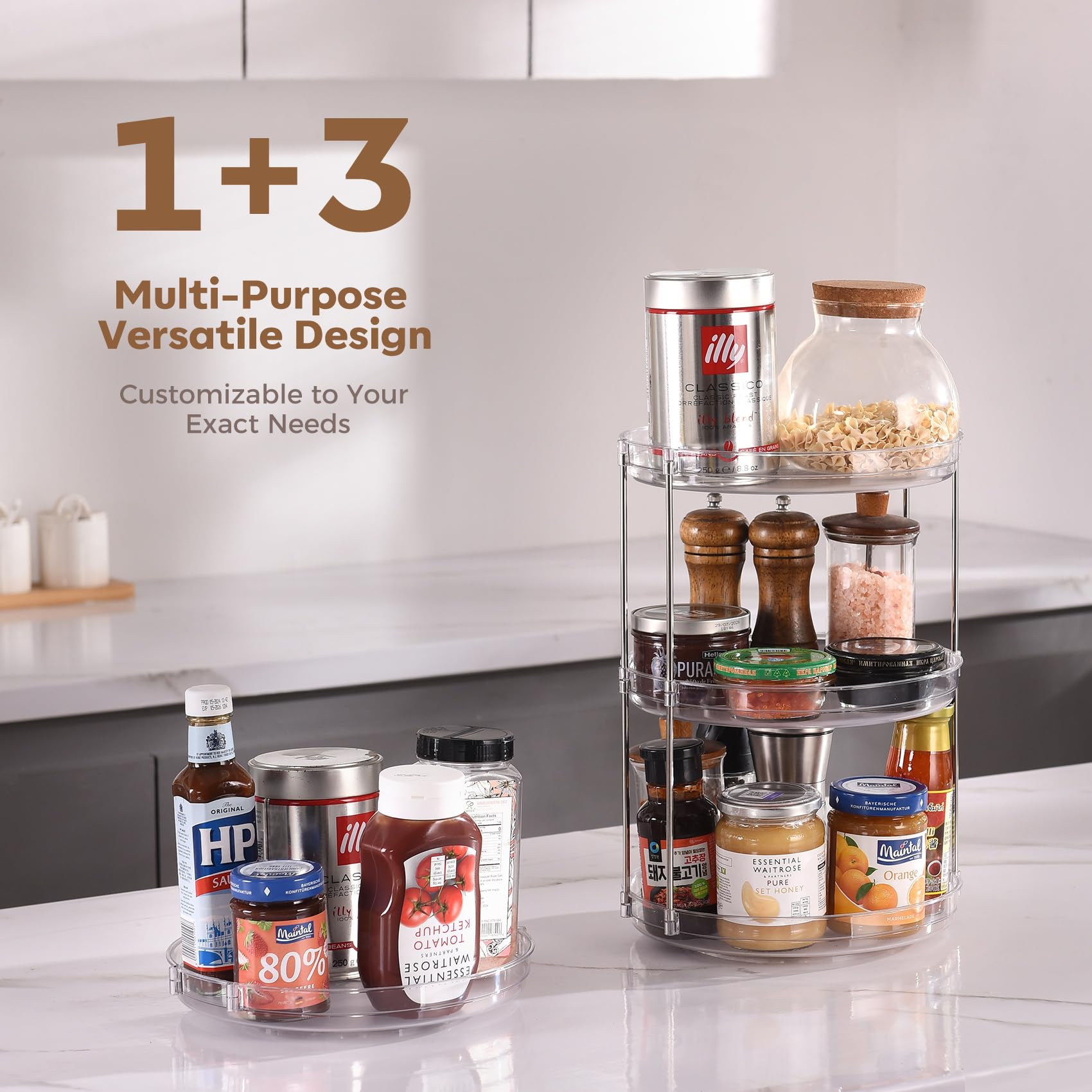 EODELLY stackable design enables flexible 3-tier configurations.