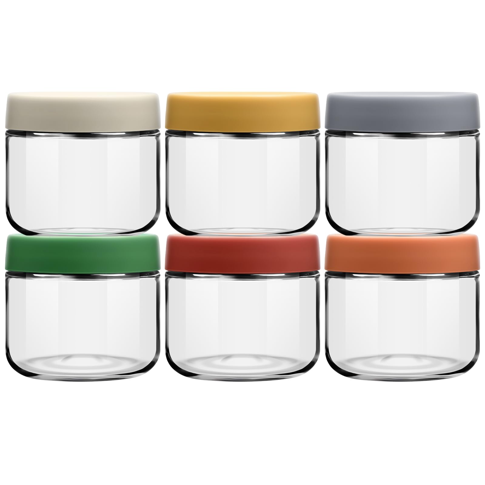 EONJOE 10 oz glass jar with airtight lid for fresh, portable storage.