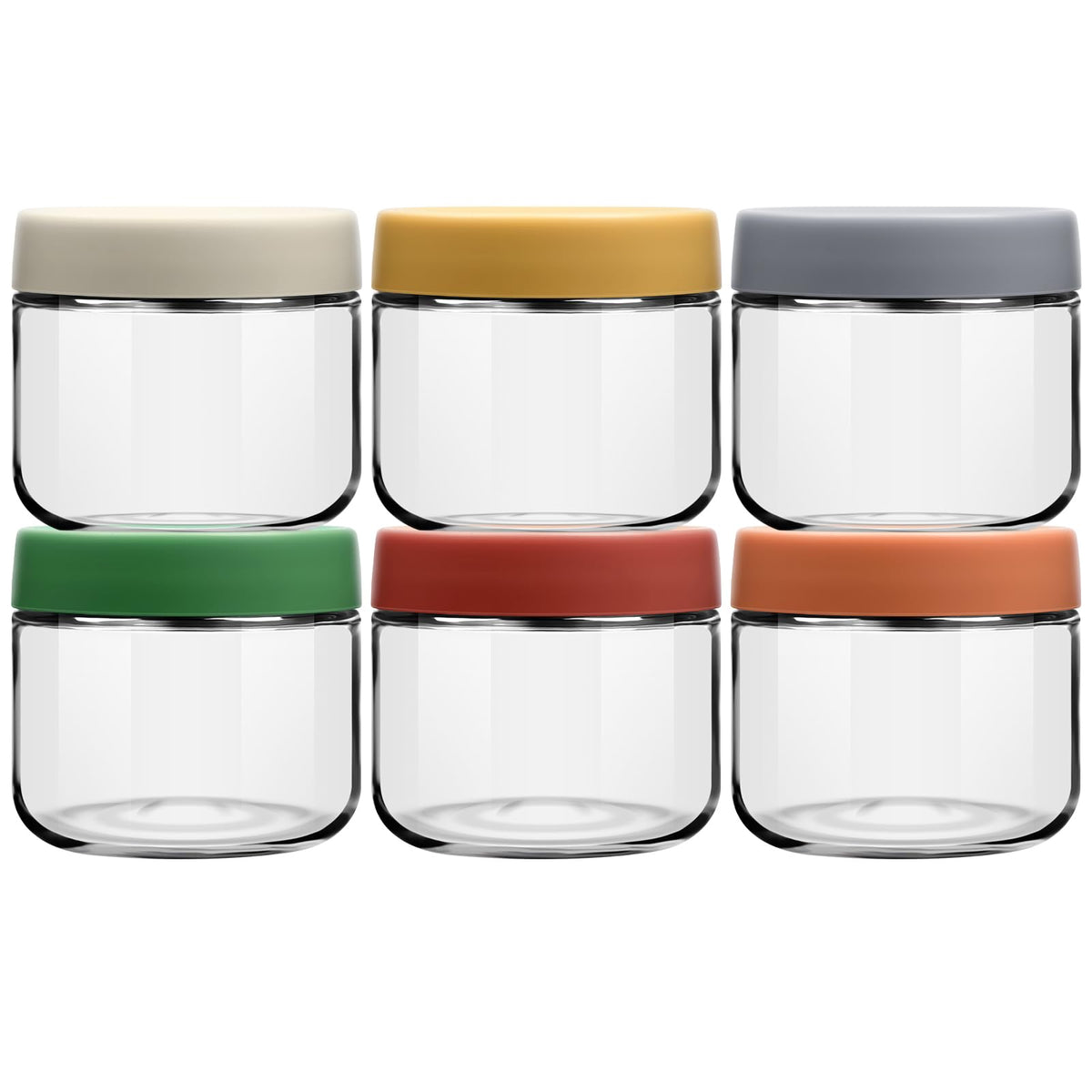 EONJOE 10 oz glass jar with airtight lid for fresh, portable storage.