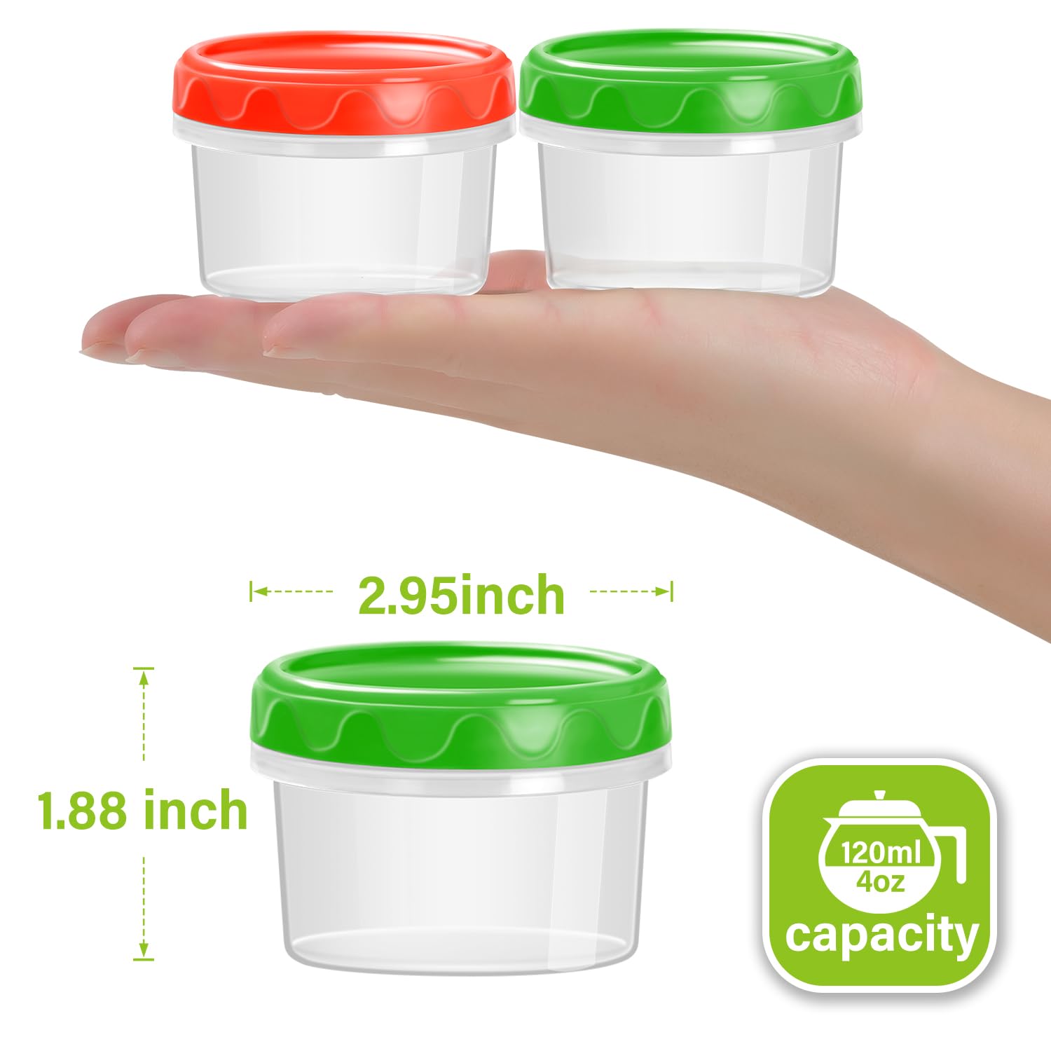 EONJOE 4oz container ready for dishwasher cleaning.