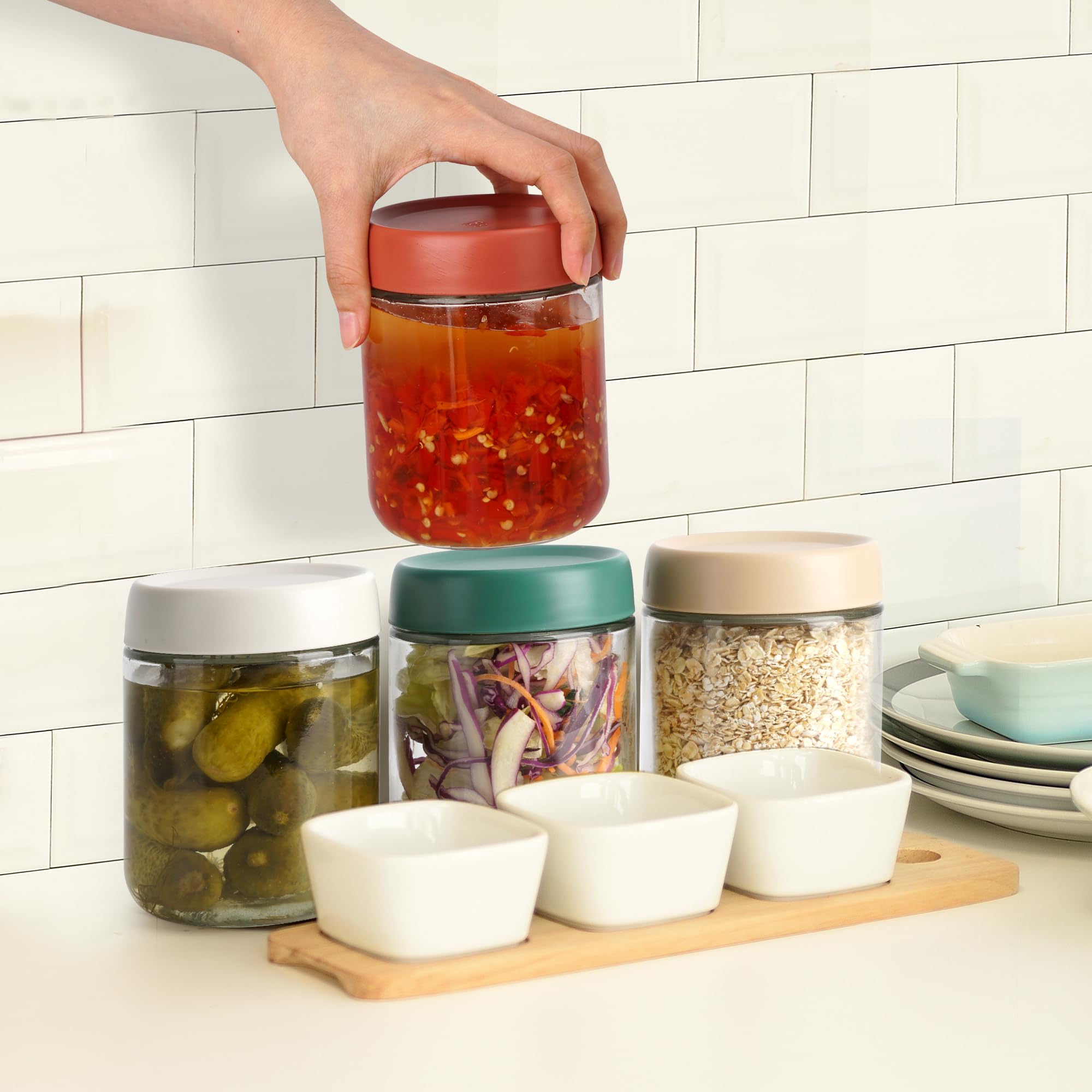 EONJOE meal prep salad jar shows clear layers and easy filling.