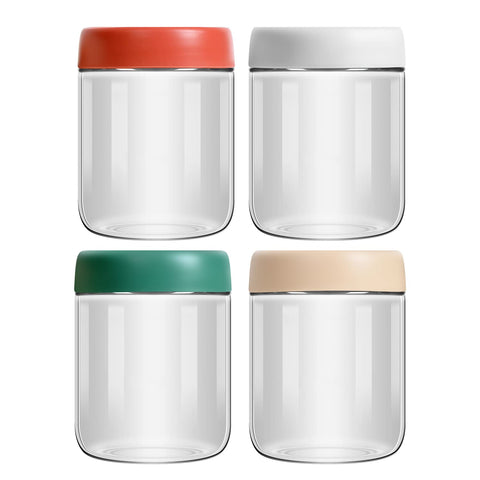 EONJOE 16oz glass jar for overnight oats with leakproof lid.