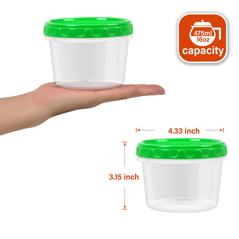EONJOE stackable freezer containers save cabinet space