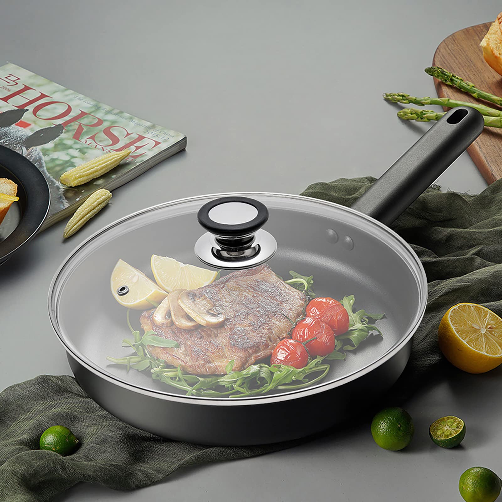 Eooch 10.5-inch lid fits pans with rims 10.1–10.7 inches