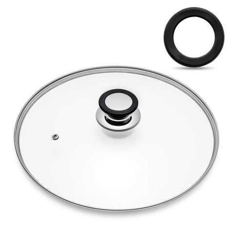 Eooch tempered glass lid 9.5-inch offers clear viewing while simmering