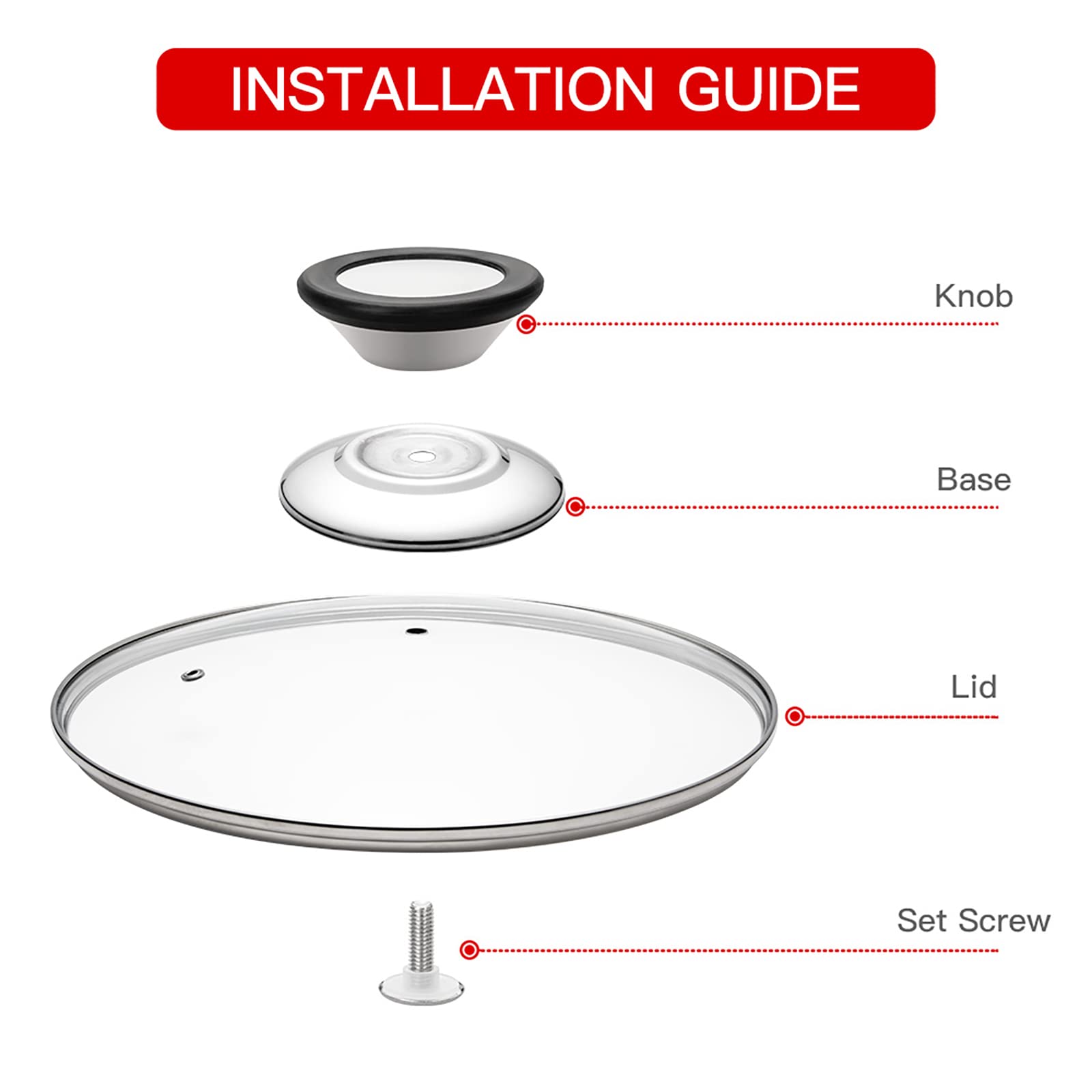 Eooch vented lid promotes steam release for even cooking