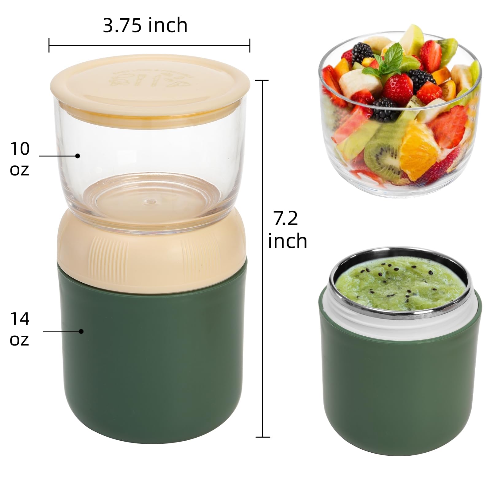 Eorbow bottom insulated cup ready for liquids or solids