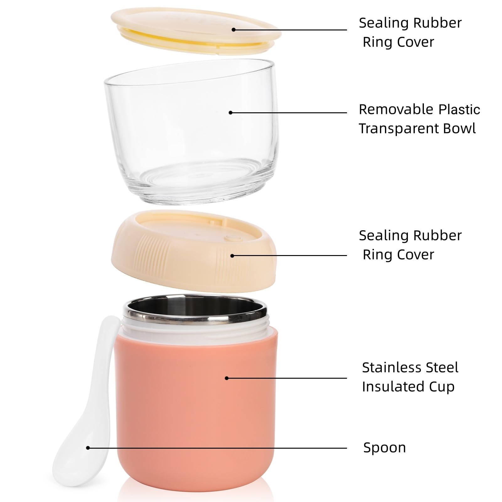 Eorbow 2-in-1 design separates dry and wet foods for freshness