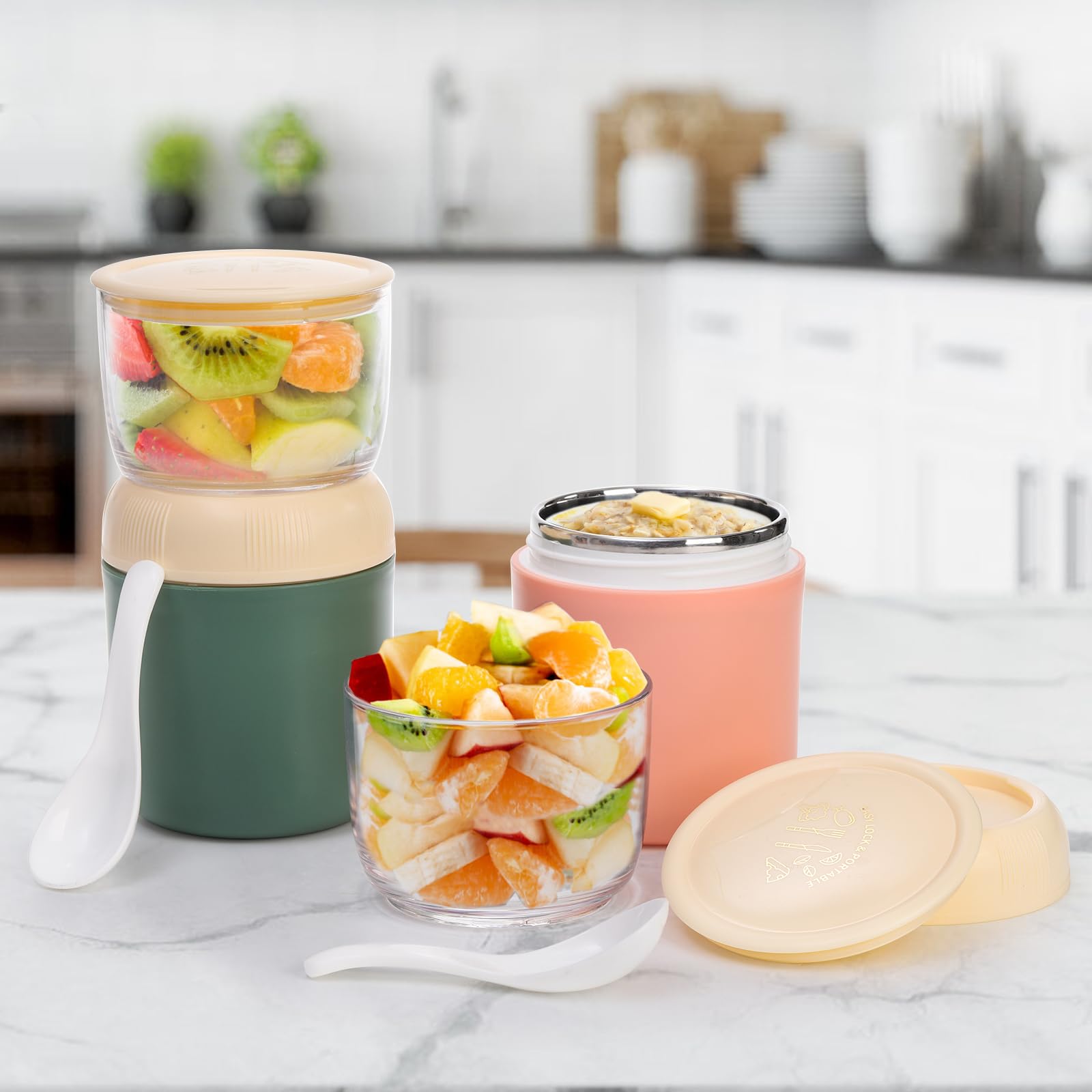 Wide-mouth top bowl on Eorbow for easy toppings and scooping