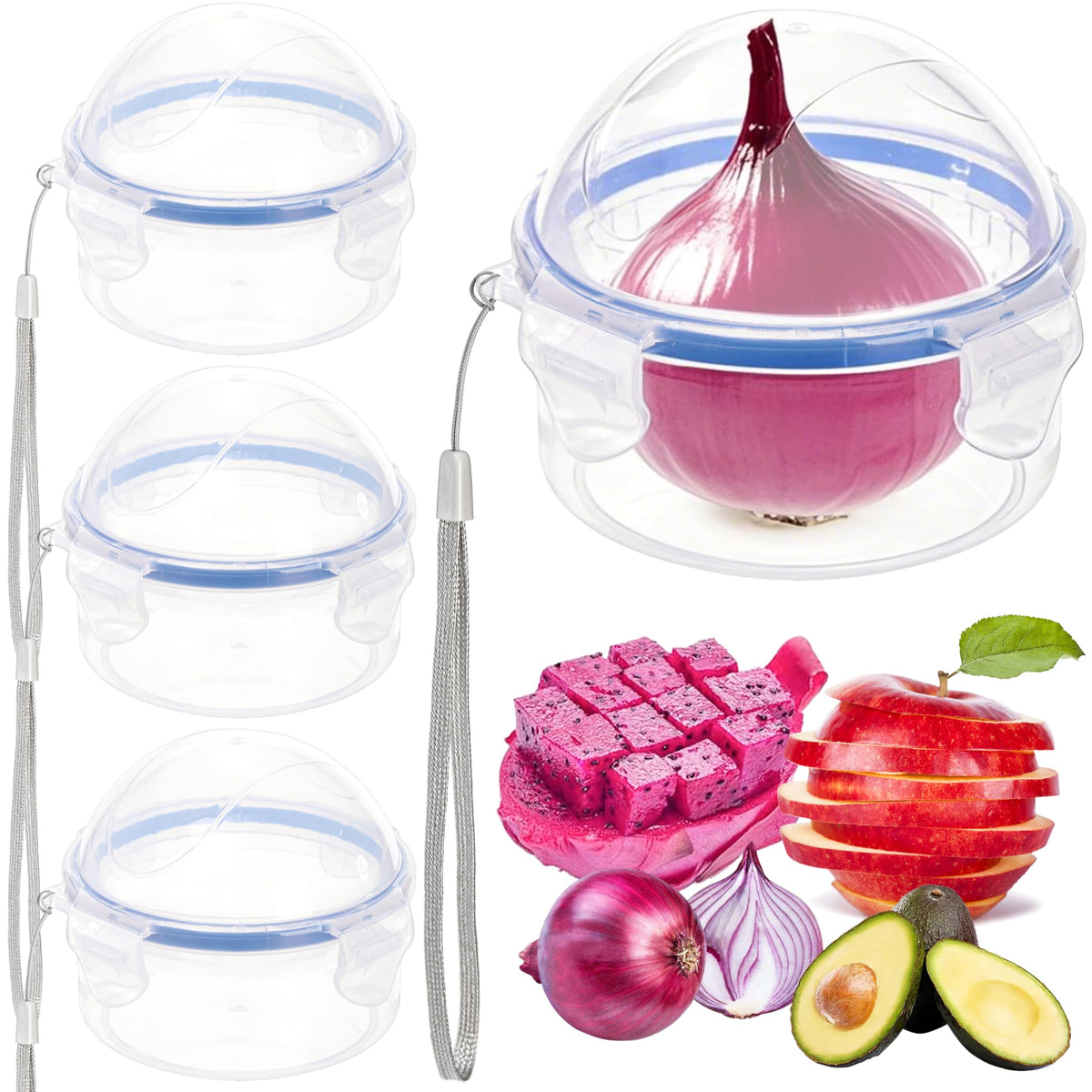 Eorbow 4-pack onion storage containers keep produce organized and fresh