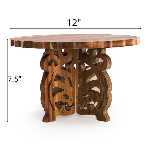 Eorbow acacia wood texture close-up highlights natural grain and durable varnish.