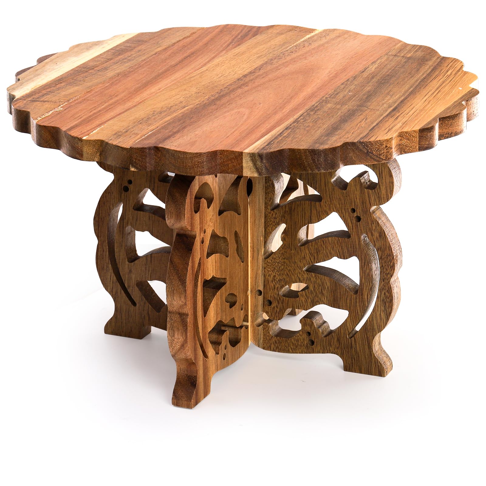 Eorbow dessert display stand with five-notch back support ensures stability.