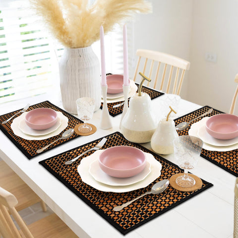 Eorbow placemats protect tabletops from heat and spills