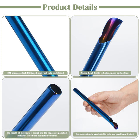 EORTA 8.5-inch stainless straw length ideal for tall glasses