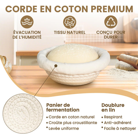 Eosify linen liner included for easy loaf release and reduced sticking