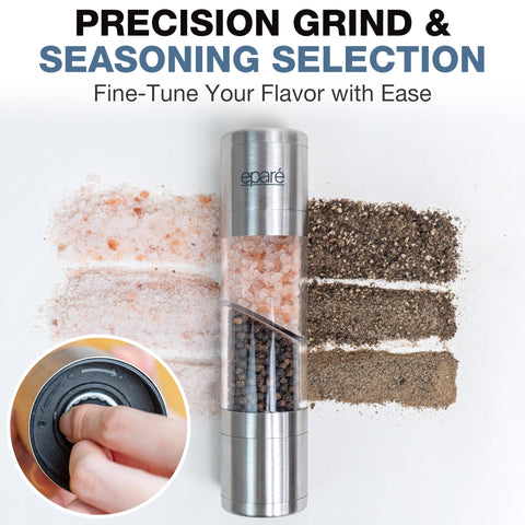 Eparé stainless steel body provides durability for daily kitchen use.