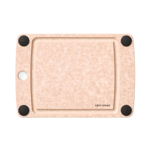 Epicurean All-In-One cutting board with juice groove keeps juices contained during prep
