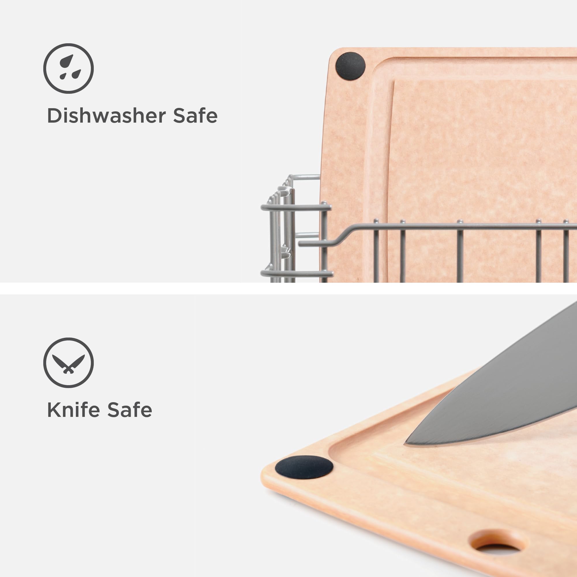 Epicurean All-In-One Cutting Board close-up reveals durable natural surface