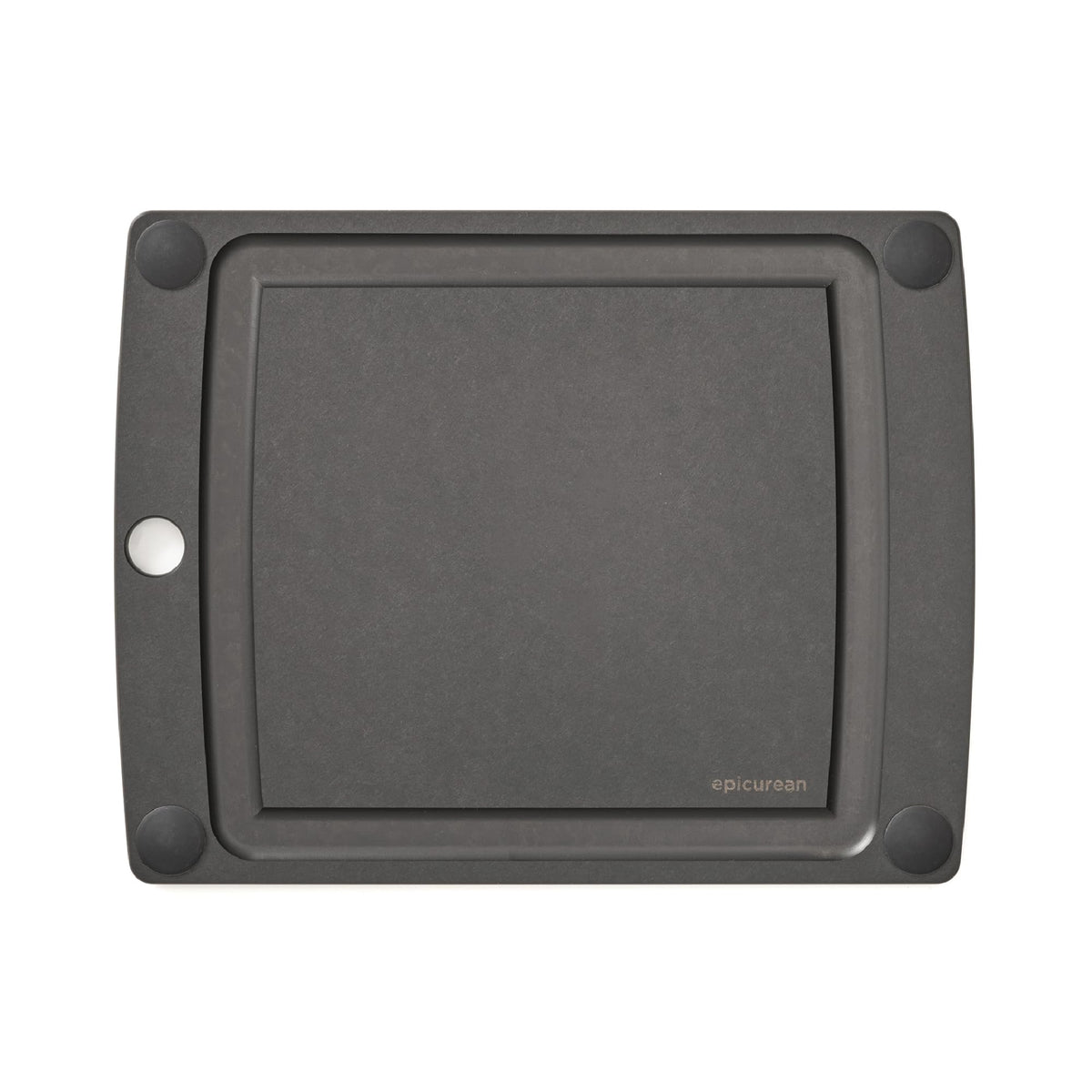 Epicurean All-In-One Cutting Board with juice groove keeps liquids from spreading on the counter.
