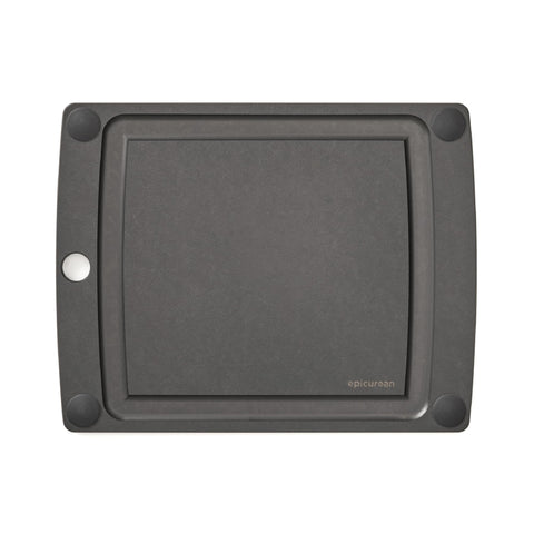 Epicurean All-In-One Cutting Board with juice groove keeps liquids from spreading on the counter.