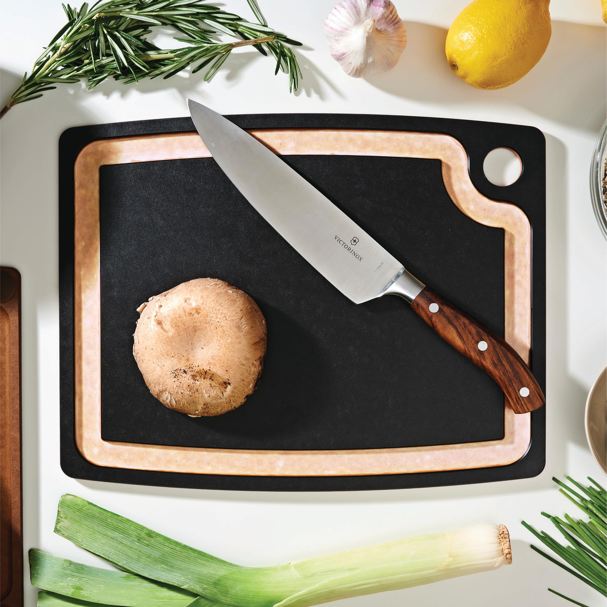 Epicurean cutting board with Richlite material, lightweight and durable.