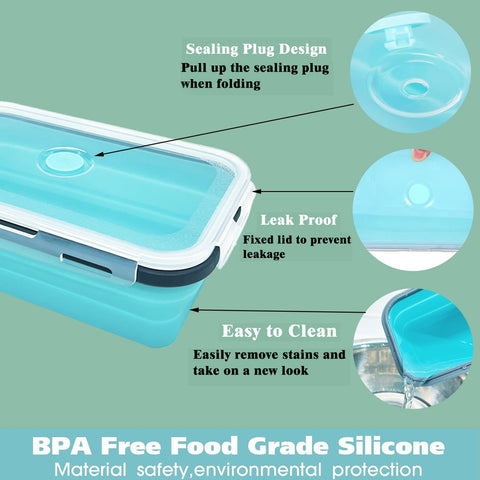 Folded-flat Epinke silicone bowls showing space savings