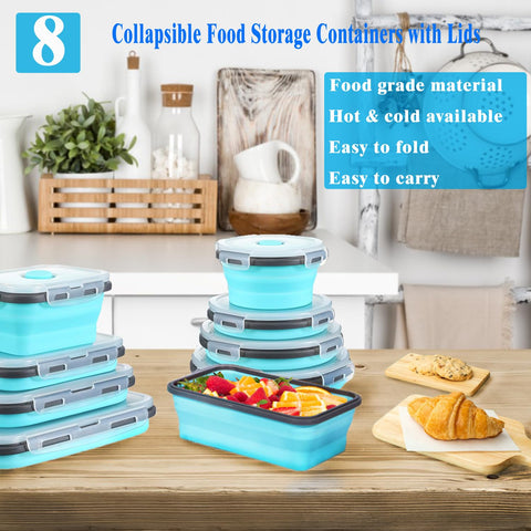 Fixed lid design prevents leaks on Epinke collapsible bowls