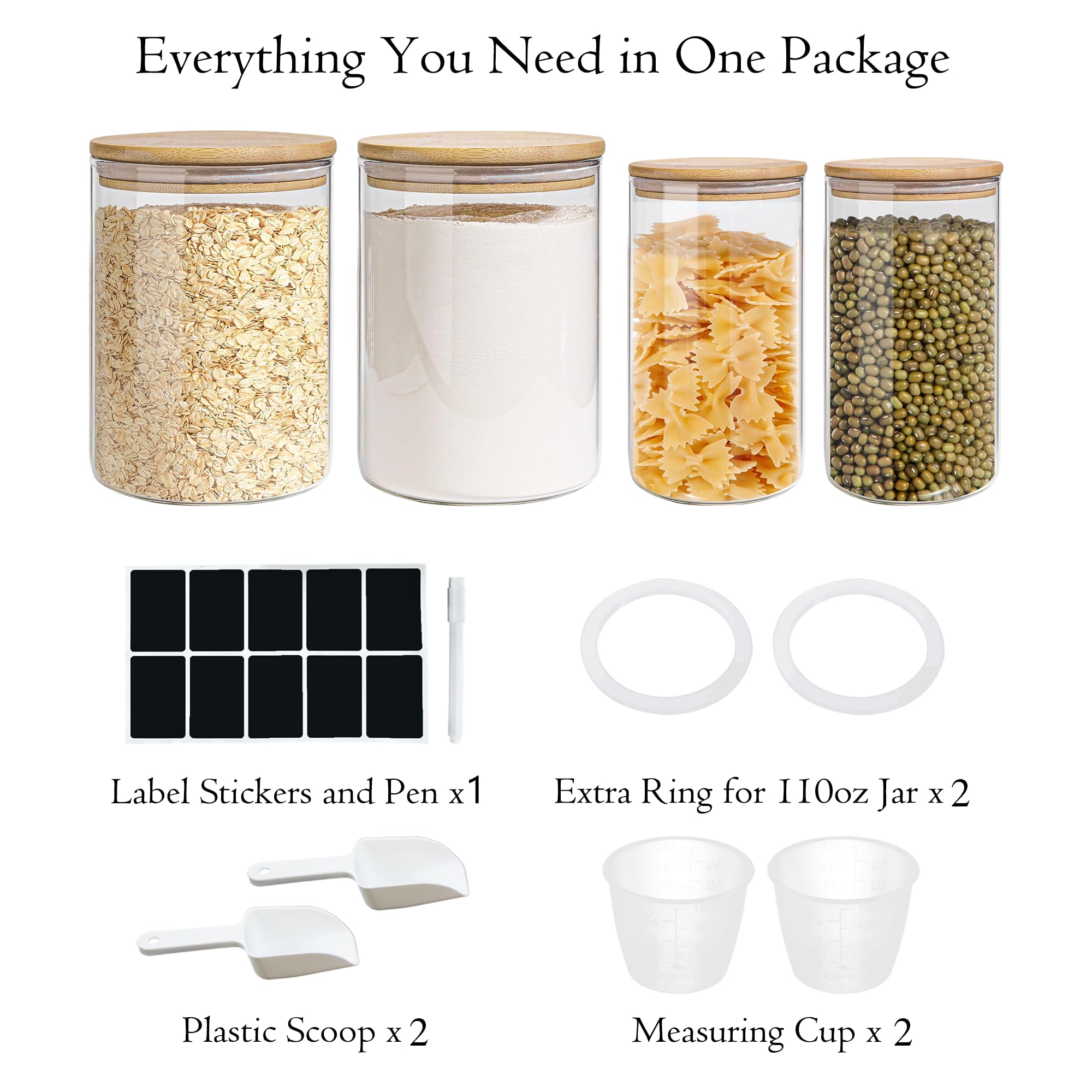 EQEY jars on a modern kitchen counter.