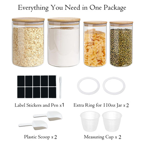 EQEY jars on a modern kitchen counter.