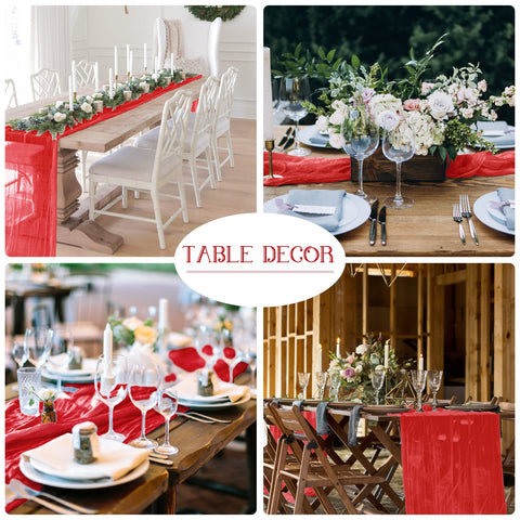 eqfeast red cheesecloth table runner care instructions for machine wash