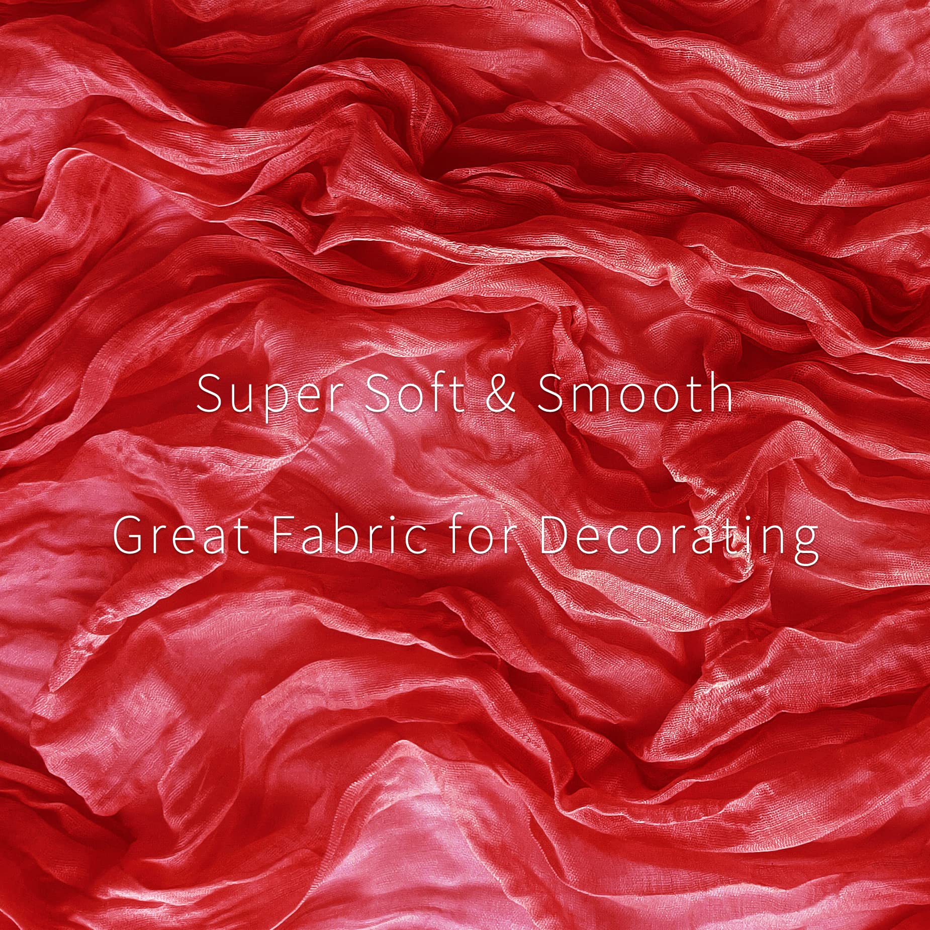 eqfeast red cheesecloth fabric close-up showing soft cotton gauze texture