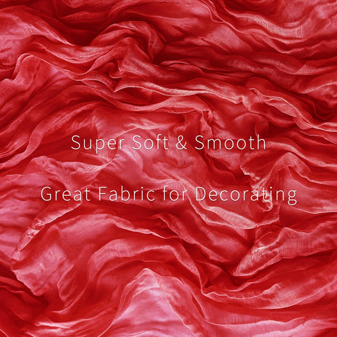 eqfeast red cheesecloth fabric close-up showing soft cotton gauze texture