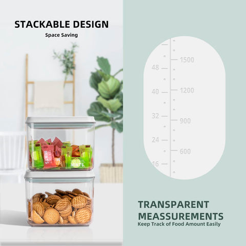 EQI 8-piece 2-0qt snack container ideal for cookies and nuts.