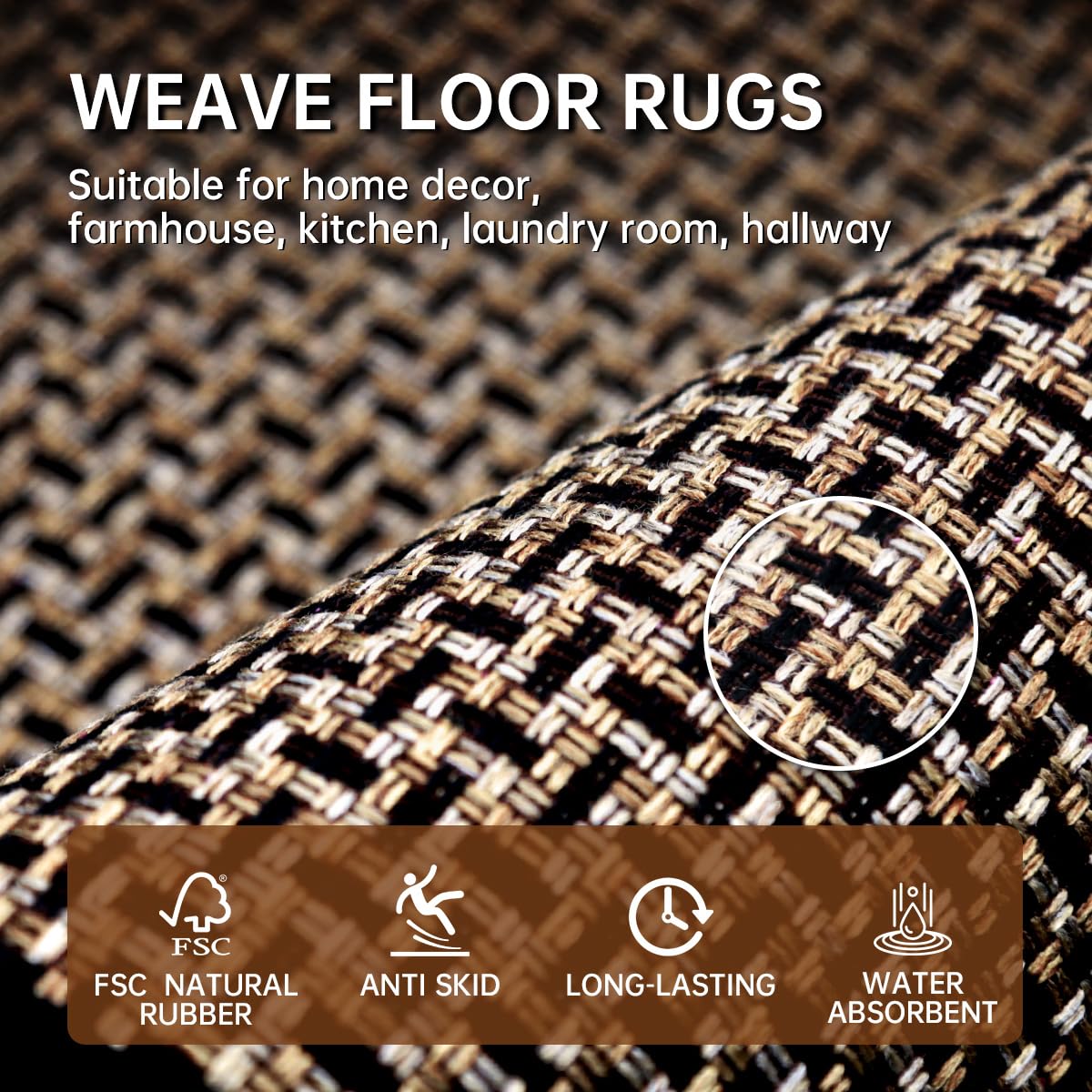 eqivei washable kitchen mats are easy to clean and maintain
