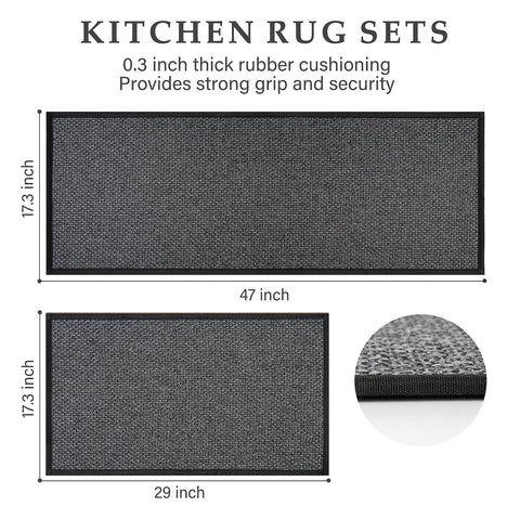 eqivei kitchen rugs non-slip back keeps mats in place on smooth floors