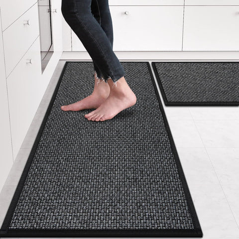 eqivei kitchen rugs set 2 absorbent mats for kitchen comfort and spill protection