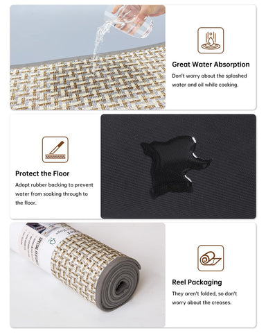 eqivei kitchen rug rolled packaging to prevent creases