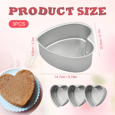 EQUNROY nonstick heart pan enables effortless cake removal and quick cleanup.
