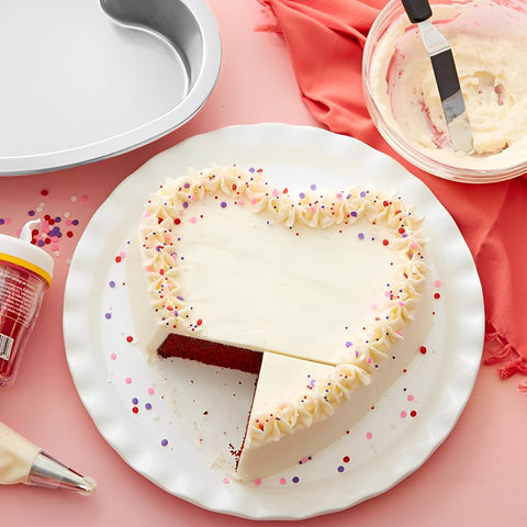 EQUNROY valentines-day heart pans ideal for celebrations and themed desserts.